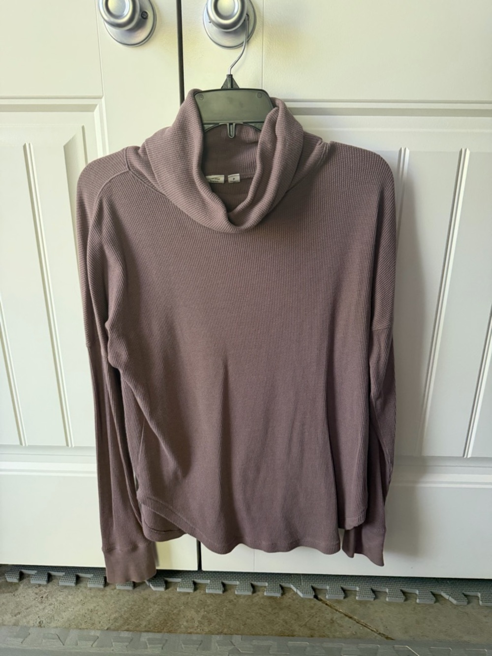 tentree Dusty Mauve Cowl Neck Long Sleeve Top